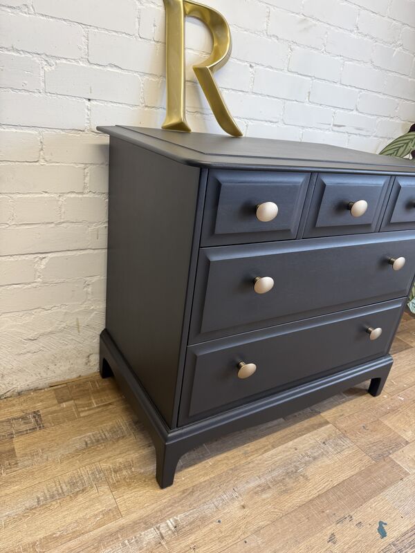 Stag Minstrel Chest of 3 over 3 Drawers Painted in Black - product images  of 