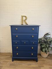 Stag,Minstrel,7-Drawer,Tallboy,Symphony,Blue,by,Benjamin,Moore, Stag Minstrel 7-Drawer Tallboy Symphony Blue by Benjamin Moore