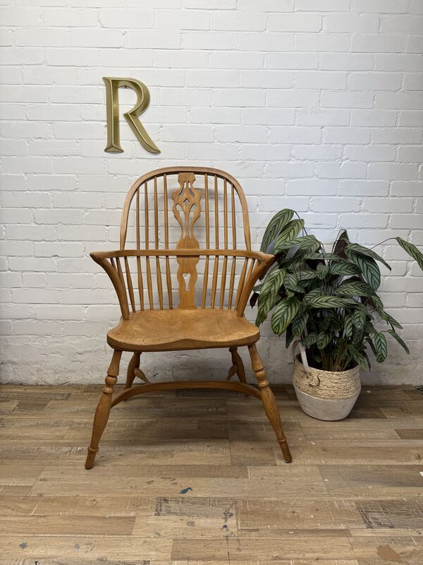 Antique English Windsor Armchair in Elm &amp; Ash - product images  of 