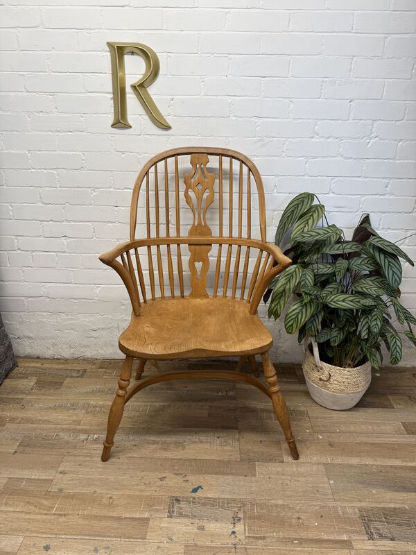 Antique English Windsor Armchair in Elm &amp; Ash - product images  of 