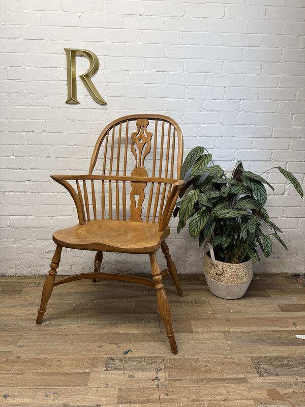Antique English Windsor Armchair in Elm &amp; Ash - product images  of 