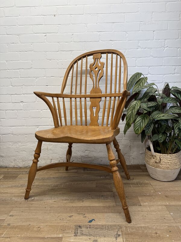 Antique English Windsor Armchair in Elm &amp; Ash - product images  of 