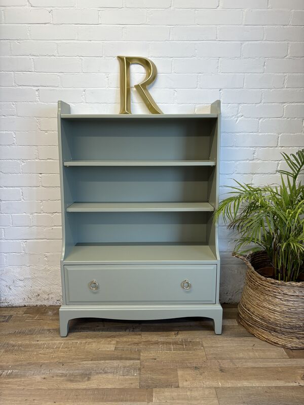 Stag Minstrel Waterfall Bookcase Painted Raintree Green - product images  of 