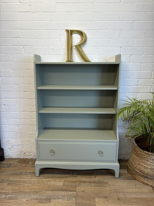 Stag Minstrel Waterfall Bookcase Painted Raintree Green - product images  of 