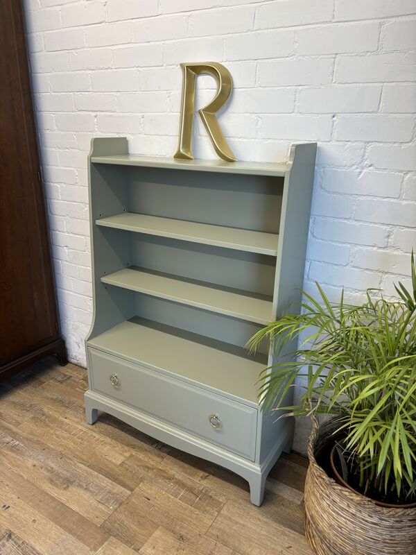 Stag Minstrel Waterfall Bookcase Painted Raintree Green - product images  of 