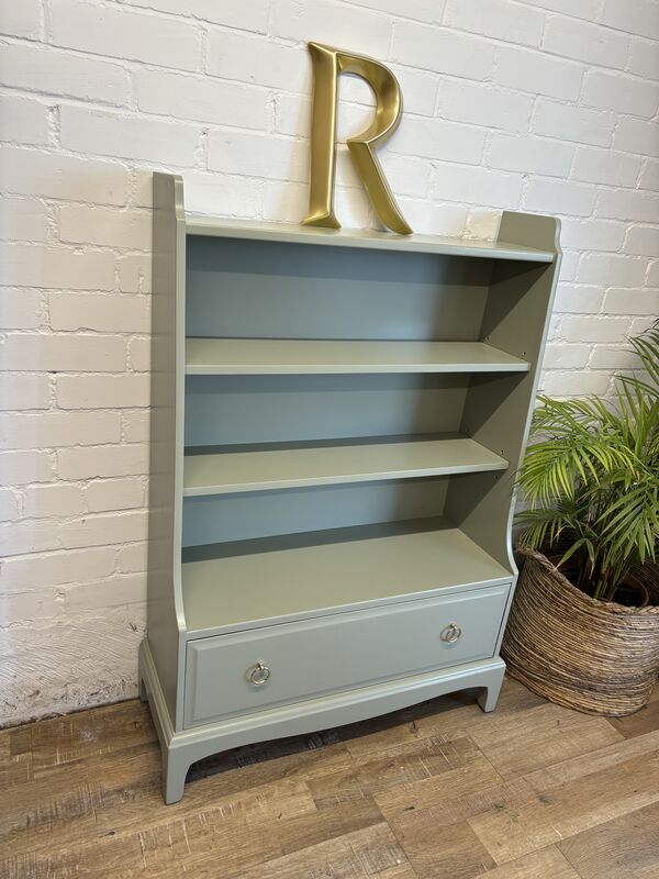 Stag Minstrel Waterfall Bookcase Painted Raintree Green - product images  of 