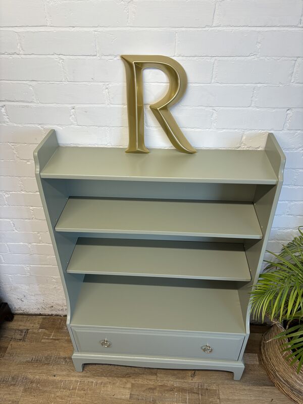 Stag Minstrel Waterfall Bookcase Painted Raintree Green - product images  of 
