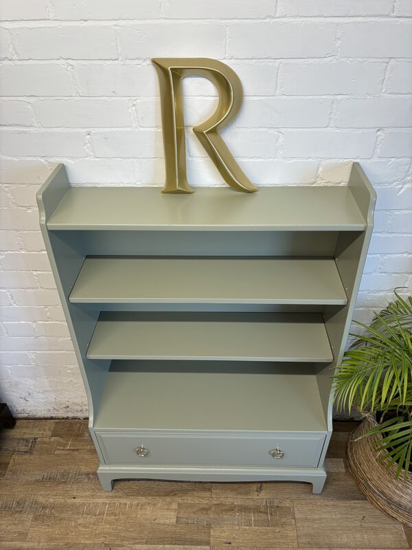 Stag Minstrel Waterfall Bookcase Painted Raintree Green - product images  of 