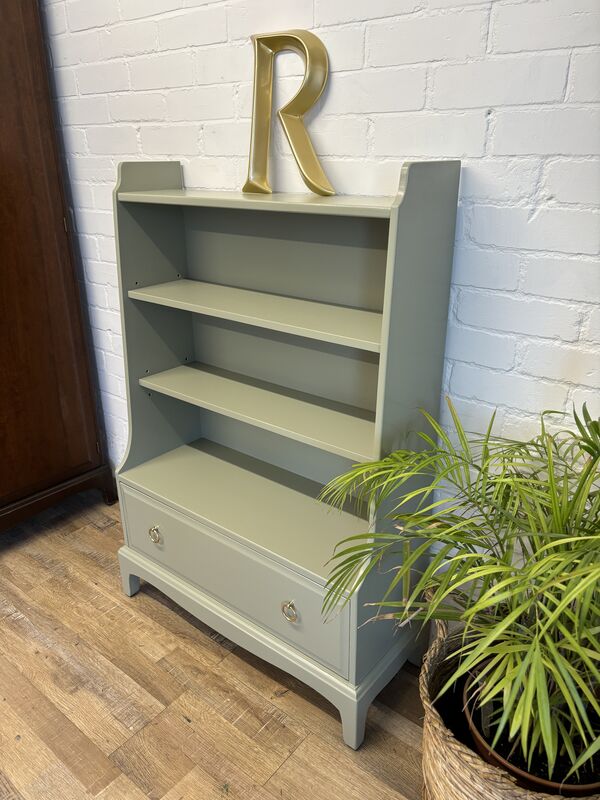 Stag Minstrel Waterfall Bookcase Painted Raintree Green - product images  of 