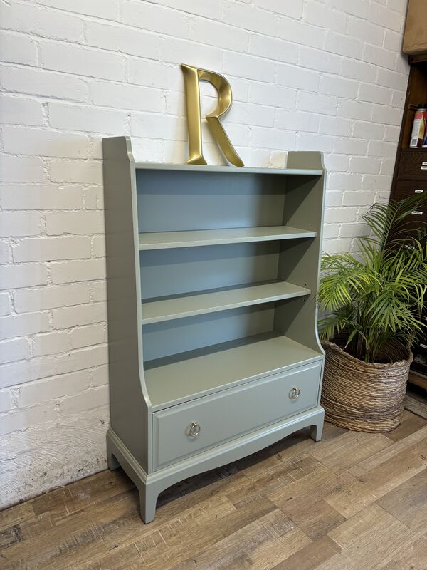 Stag Minstrel Waterfall Bookcase Painted Raintree Green - product images  of 