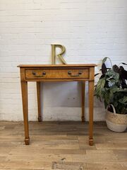 Vintage,Burr,Yew,Writing,Table,with,Leather,Inset,Top,Vintage Burr Yew Writing Table with Leather Inset Top