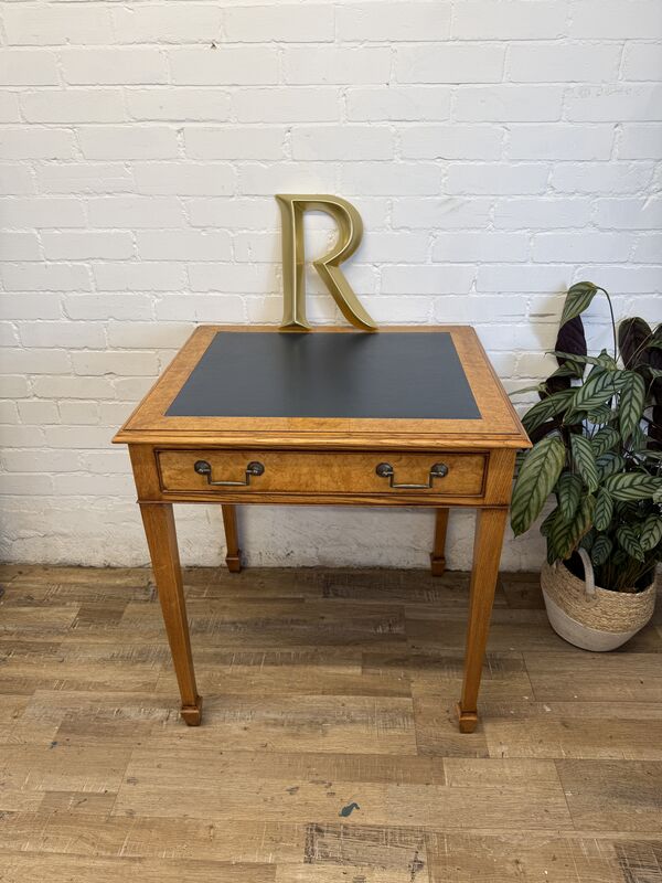 Vintage Burr Yew Writing Table with Leather Inset Top - product images  of 
