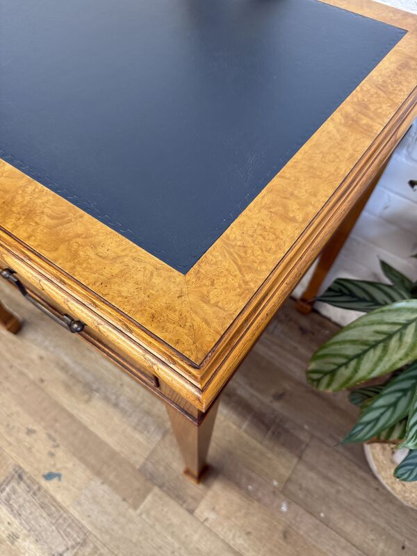 Vintage Burr Yew Writing Table with Leather Inset Top - product images  of 