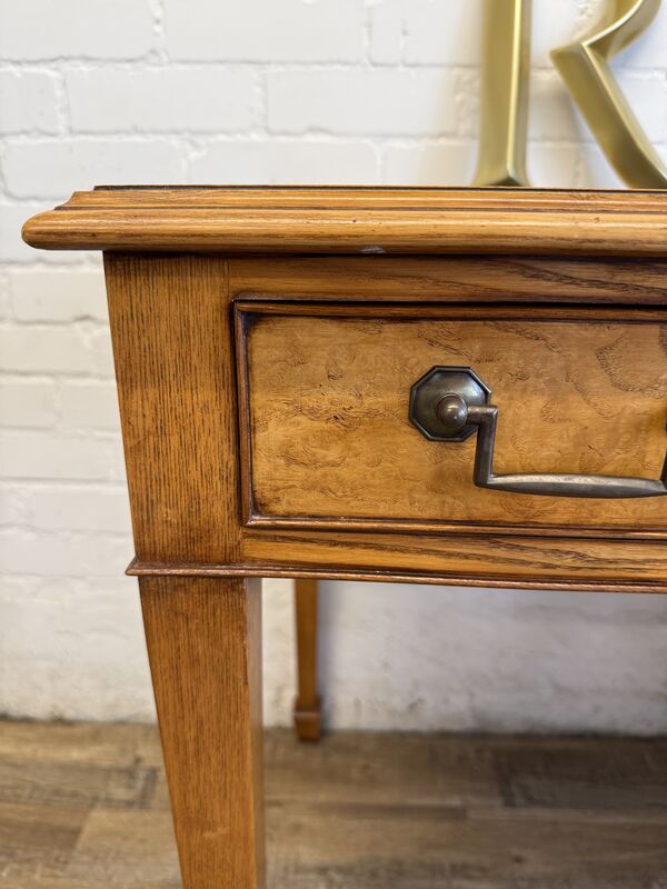 Vintage Burr Yew Writing Table with Leather Inset Top - product images  of 