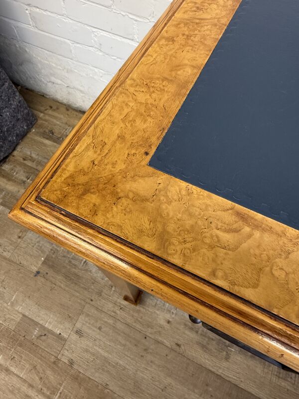 Vintage Burr Yew Writing Table with Leather Inset Top - product images  of 
