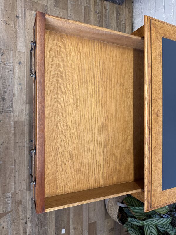 Vintage Burr Yew Writing Table with Leather Inset Top - product images  of 