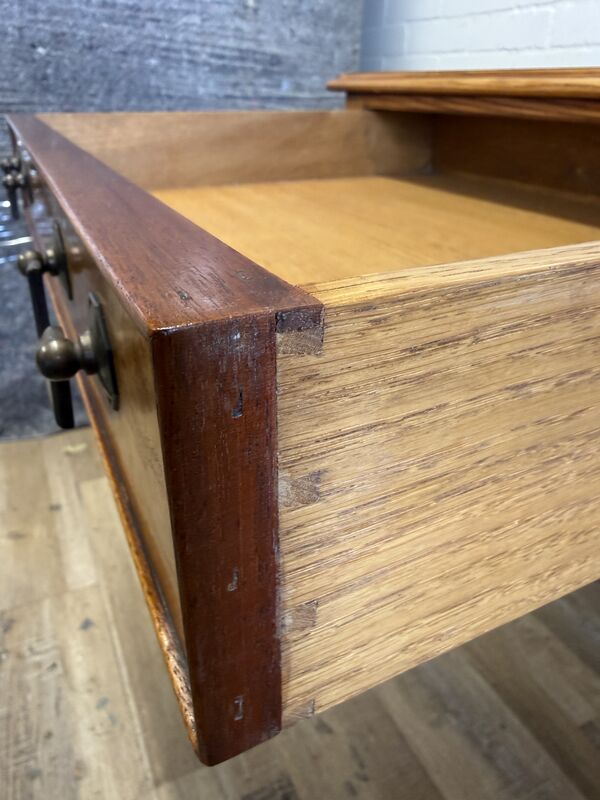 Vintage Burr Yew Writing Table with Leather Inset Top - product images  of 
