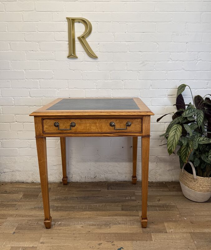 Vintage Burr Yew Writing Table with Leather Inset Top - product images  of 