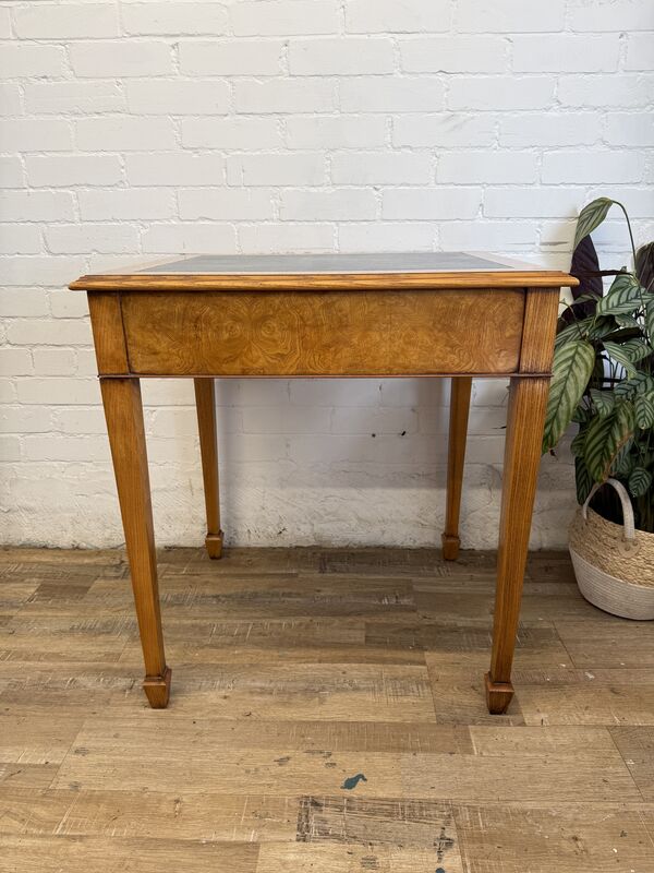 Vintage Burr Yew Writing Table with Leather Inset Top - product images  of 