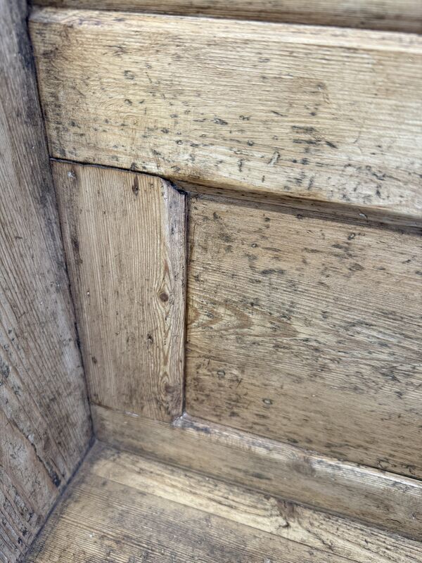 Antique Victorian Rustic Pine Settle Bench Single Pew - product images  of 