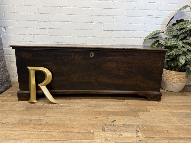 Early 19th Century English Elm Blanket Chest / Coffer - product images  of 