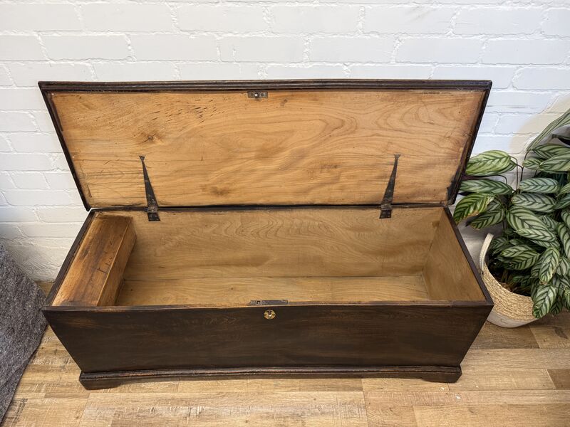 Early 19th Century English Elm Blanket Chest / Coffer - product images  of 