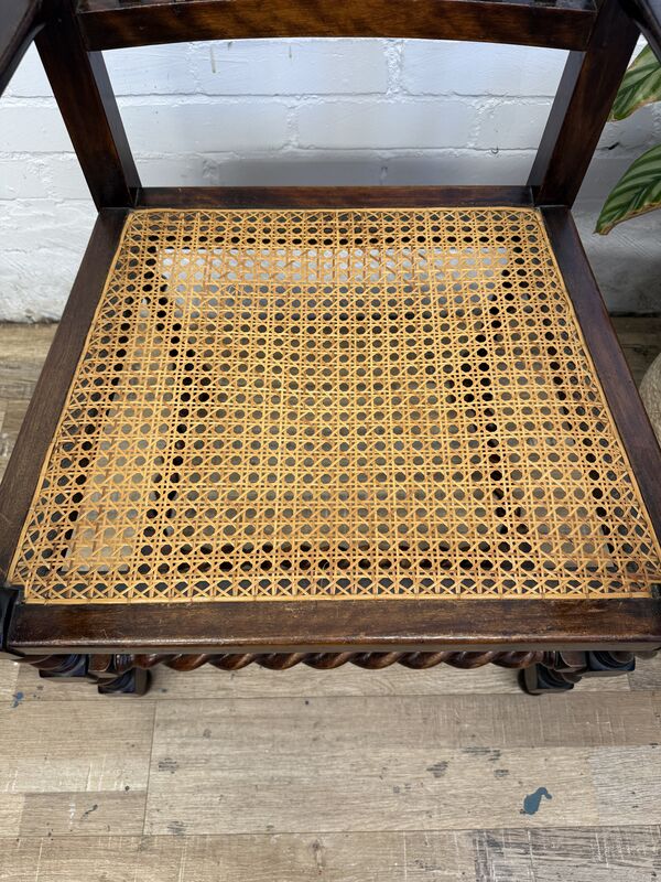 Late 19th Century Arts &amp; Crafts Oak Barley Twist Bergère Armchair - product images  of 