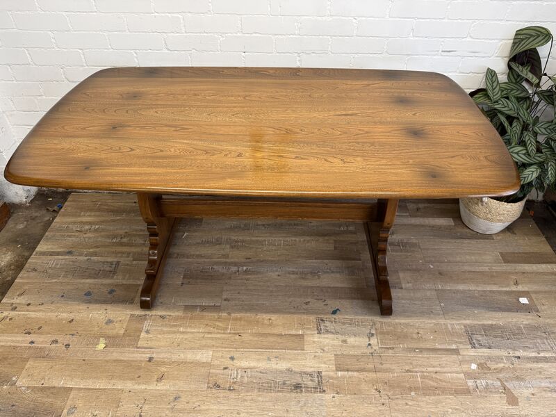 1981 Ercol Model 756 Solid Elm Refectory Dining Table - product images  of 