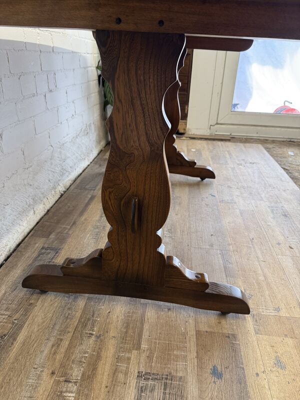 1981 Ercol Model 756 Solid Elm Refectory Dining Table - product images  of 