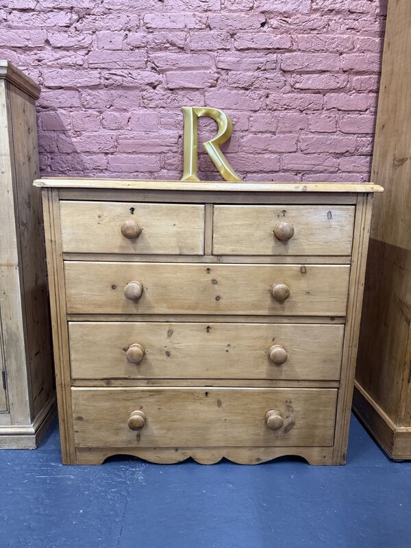 Antique Pine Five-Drawer Chest – Circa 1900 - product images  of 
