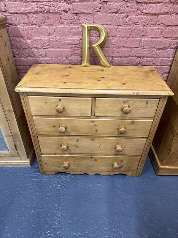 Antique Pine Five-Drawer Chest – Circa 1900 - product images  of 
