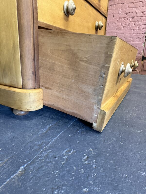 Large Antique Victorian Pine &amp; Mahogany Chest of Drawers - product images  of 