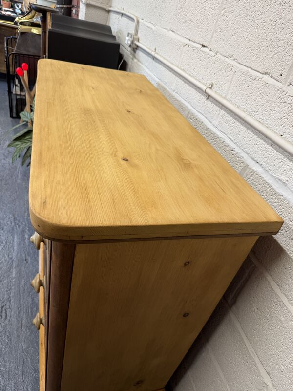 Large Antique Victorian Pine &amp; Mahogany Chest of Drawers - product images  of 