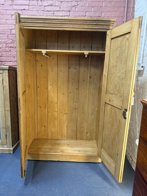 Traditional Antique Pine Double Wardrobe, early 20th Century - product images  of 
