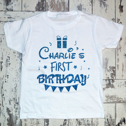 personalised 1st birthday t shirt