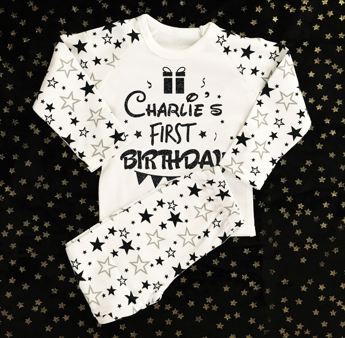 personalised 1st birthday pjs