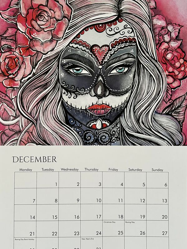 2026 Gothic Girls Calendar A4 - product image  
