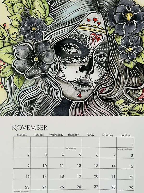 2026 Gothic Girls Calendar A4 - product image  