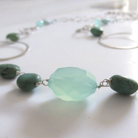 De Bleu Vetu Turquoise Silver Necklace - product images  of 