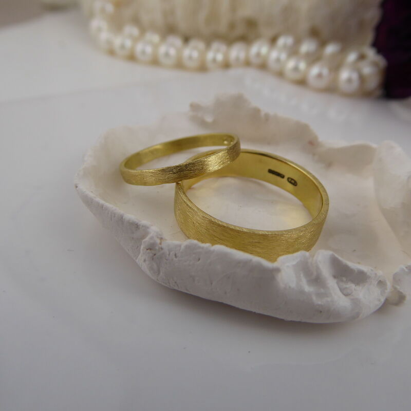 Narrow 18ct Recycled Gold Wedding Band  - product images  of 