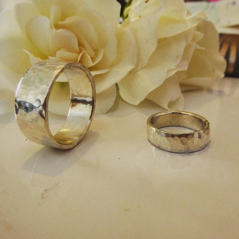 Ogun Hammered 18ct recycled gold wedding band - product images  of 