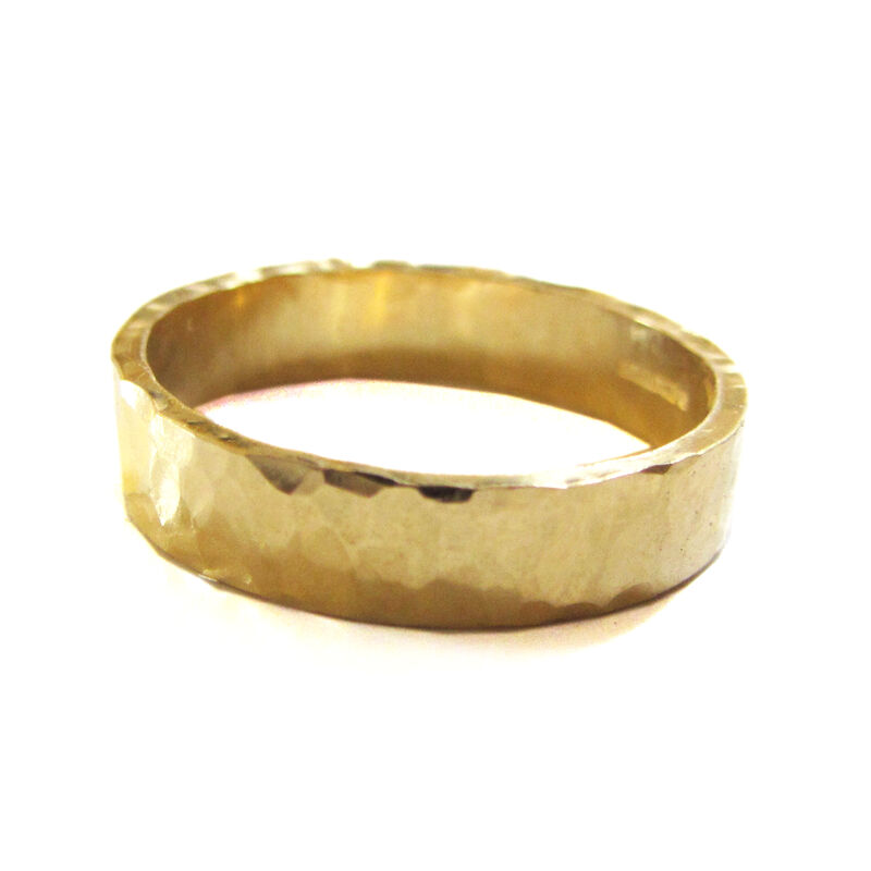 Ogun Hammered 18ct recycled gold wedding band - product images  of 