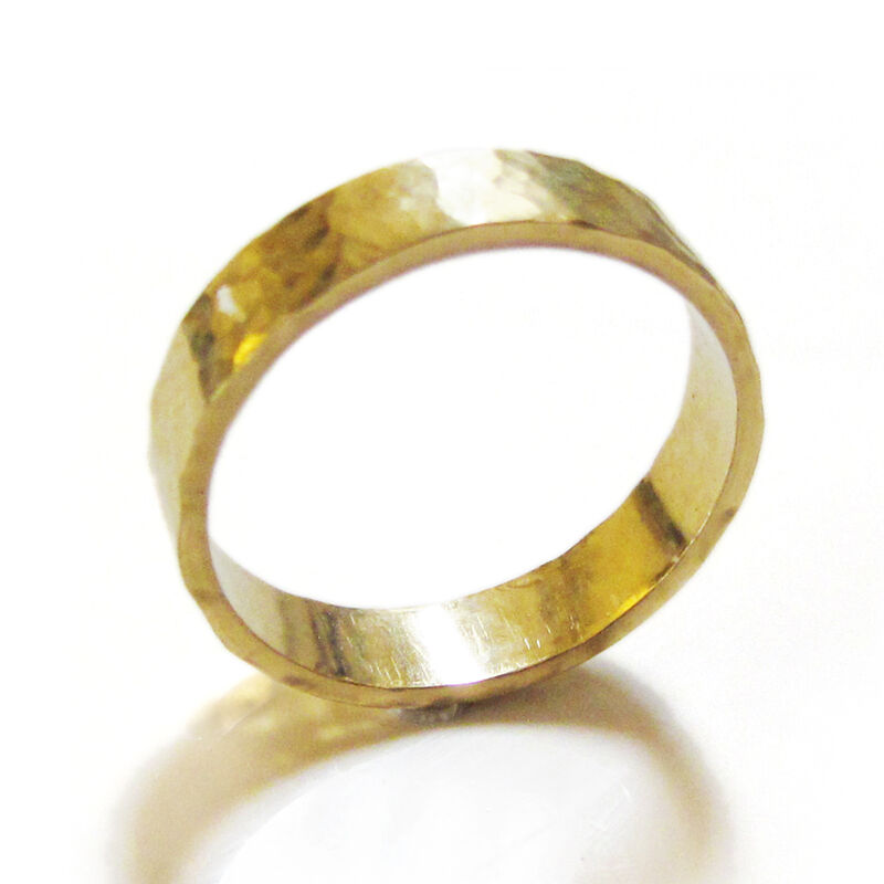 Ogun Hammered 18ct recycled gold wedding band - product images  of 
