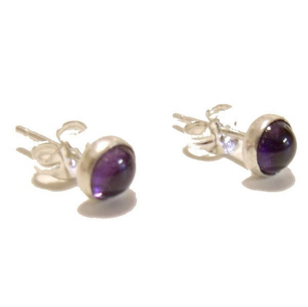 Amethyst Gold Plated Stud Earrings - product images  of 