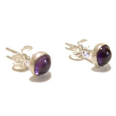 Amethyst,Gold,Plated,Stud,Earrings,gold plated amethyst studs earrings, amethyst ear studs, purple amethyst earrings