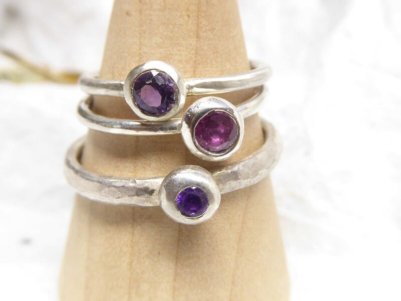 Amethyst Gold Plated Stud Earrings - product images  of 