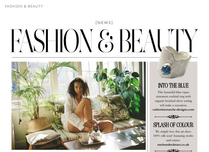 Sculptural sterling silver Ring with London blue Topaz - product images  of 