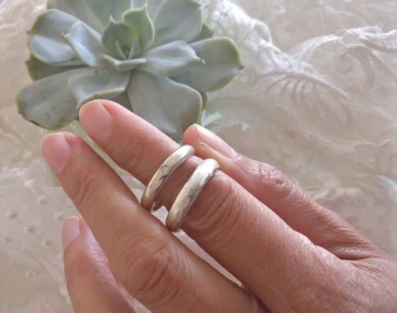 Sterling silver ring with diamond - product images  of 