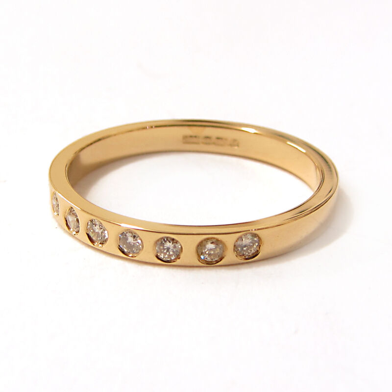 18K 18ct yellow gold band and diamonds eternity ring - product images  of 