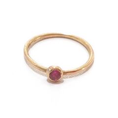 Ruby,Solitaire,Ring,in,Recycled,18ct,Rose,Gold,18k,Alternative Engagement ring, ruby ring, rose gold jewellery, recycled gold, catherine marche fine jewellery.